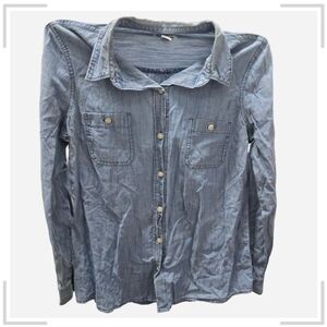 Old Navy WoMen's Casual Denim Button-Down Shirt